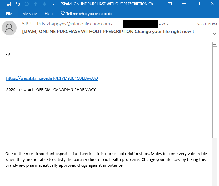 Figure 8. Canadian pharmacy spam Figure 8. Canadian pharmacy spam